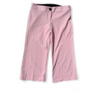 2000s Pink pinstripe cropped pants